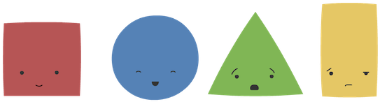 Even Simple Faces On Abstract Shapes Can Convey Emotion - Even Simple Faces On Abstract Shapes Can Convey Emotion (600x263)