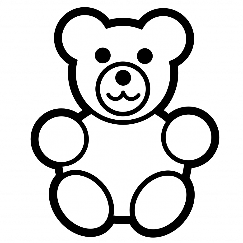 Teddy Bear Outline - Teddy Bear Outline (1024x1024)