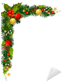 Christmas Holly Branch In The Corner Sticker • Pixers® - Christmas Holly Branch In The Corner Sticker • Pixers® (400x400)