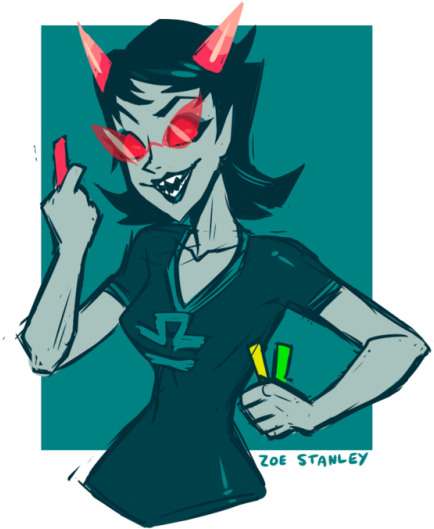 Terezi Pyrope With Chalk - Terezi Pyrope With Chalk (500x563)