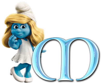 A-z, Smurfette, Smurfs, Free Alphabet, Png Graphics, - A-z, Smurfette, Smurfs, Free Alphabet, Png Graphics, (540x380)