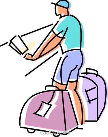 Passenger Waiting At A Ticket Booth Royalty Free Vector - Passenger Waiting At A Ticket Booth Royalty Free Vector (381x480)