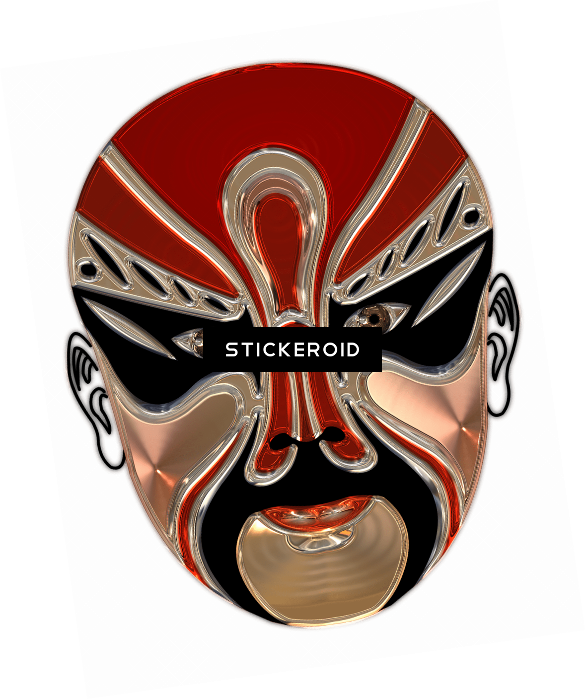 Chinese Opera Red Mask - Chinese Opera Red Mask (1178x1408)