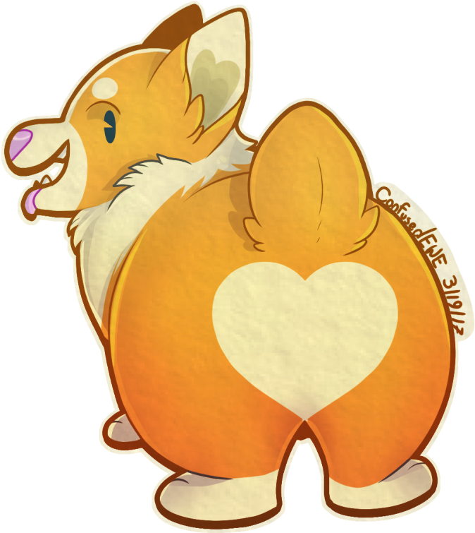 Daily 92 Corgi Butt By Confusedewe Fur Affinity Dot - Daily 92 Corgi Butt By Confusedewe Fur Affinity Dot (849x900)