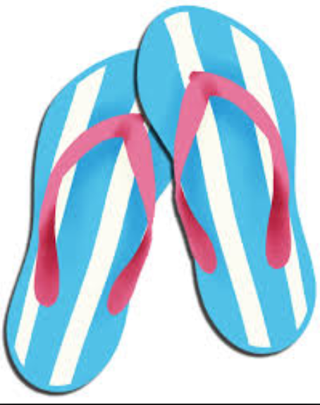Flip Flops Clip Art - Flip Flops Clip Art (454x575)
