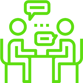 Two People, Seated At A Table, Talking, As Indicated - Two People, Seated At A Table, Talking, As Indicated (400x400)