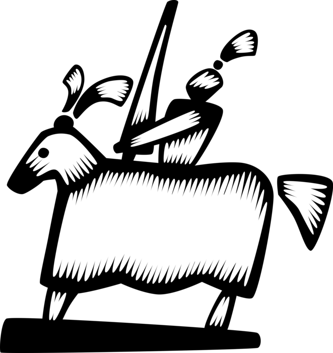 Vector Illustration Of Medieval Knight In Armor On - Vector Illustration Of Medieval Knight In Armor On (661x700)