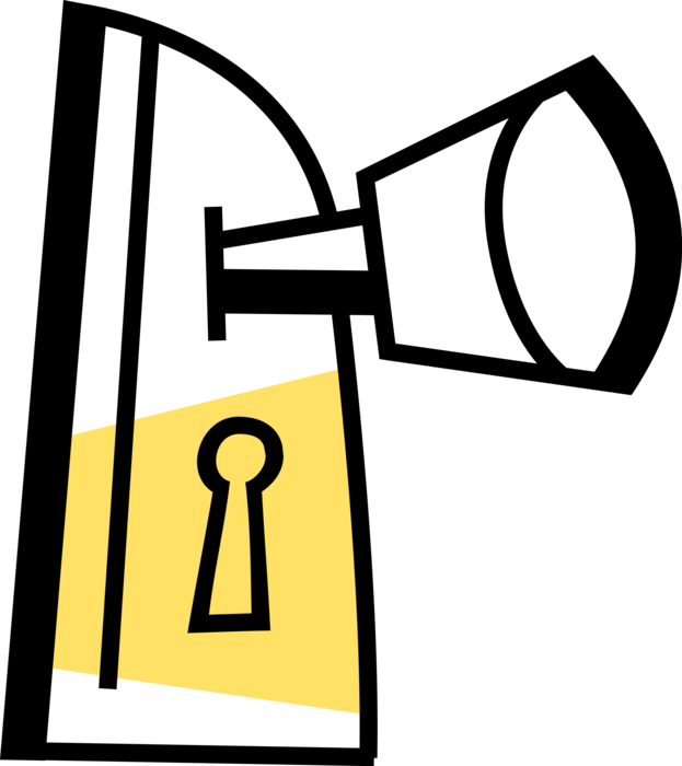 Vector Illustration Of Door Knob Or Door Handle Manually - Vector Illustration Of Door Knob Or Door Handle Manually (623x700)