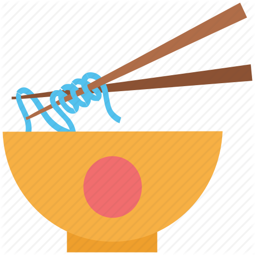 Food By Vectors Market Bowl Chinese Chopsticks - Food By Vectors Market Bowl Chinese Chopsticks (512x512)