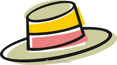 Sun Hat Royalty Free Vector Clip Art Illustration - Sun Hat Royalty Free Vector Clip Art Illustration (480x266)