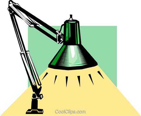 Desk Lamp Royalty Free Vector Clip Art Illustration - Desk Lamp Royalty Free Vector Clip Art Illustration (480x394)