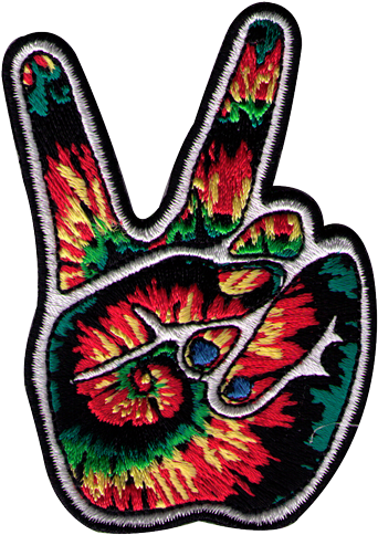 Tie Dye Peace Fingers - Tie Dye Peace Fingers (354x501)