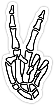 Drawn Peace Sign Hand Transparent - Drawn Peace Sign Hand Transparent (375x360)