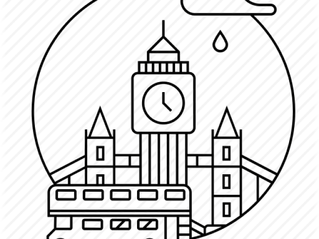 Drawn Big Ben London Bus - Drawn Big Ben London Bus (640x480)