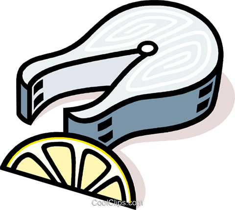 Fish Steak Royalty Free Vector Clip Art Illustration - Fish Steak Royalty Free Vector Clip Art Illustration (480x429)