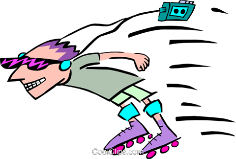 Roller Blading Royalty Free Vector Clip Art Illustration - Roller Blading Royalty Free Vector Clip Art Illustration (480x325)