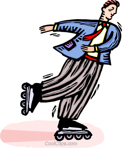 Person Rollerblading Royalty Free Vector Clip Art Illustration - Person Rollerblading Royalty Free Vector Clip Art Illustration (395x480)