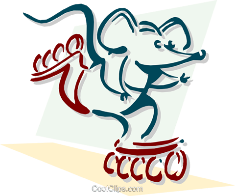 Roller Blading Mouse Concept Royalty Free Vector Clip - Roller Blading Mouse Concept Royalty Free Vector Clip (480x399)