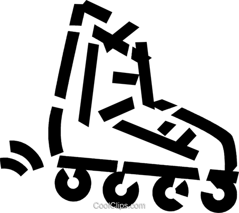 Rollerblades Royalty Free Vector Clip Art Illustration - Rollerblades Royalty Free Vector Clip Art Illustration (480x427)