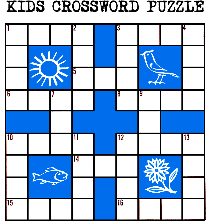 Kids Printable Crossword Puzzle - Kids Printable Crossword Puzzle (739x792)