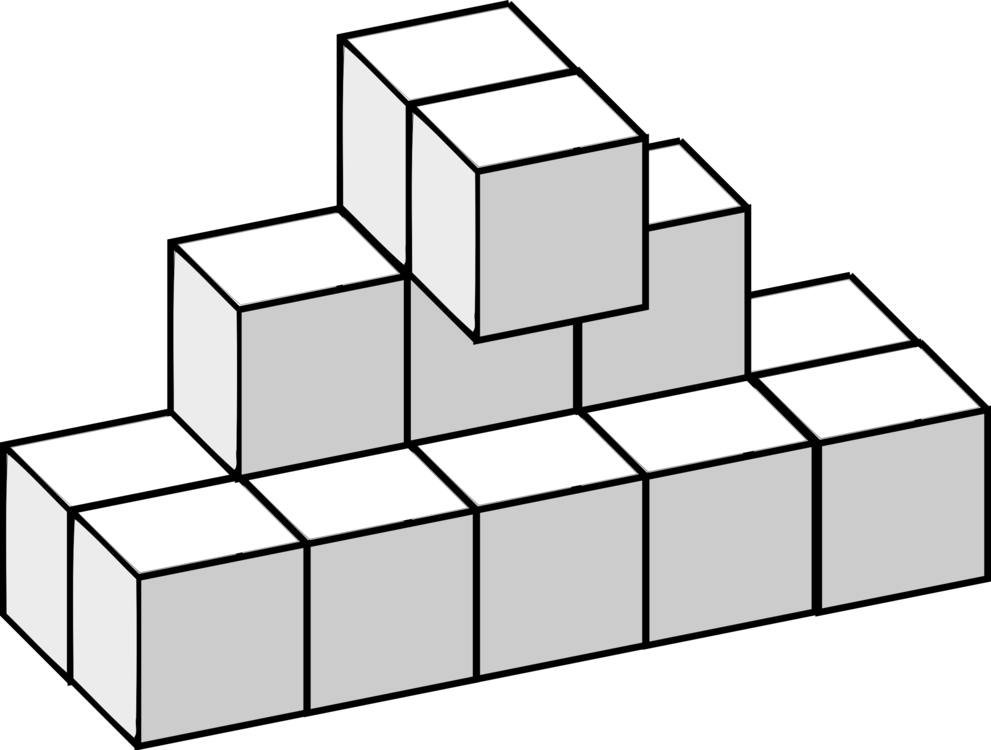 3d Tetris Three-dimensional Space Line Art Cube - 3d Tetris Three-dimensional Space Line Art Cube (991x750)