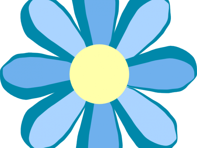 Petal Clipart Cute Blue Flower - Petal Clipart Cute Blue Flower (640x480)