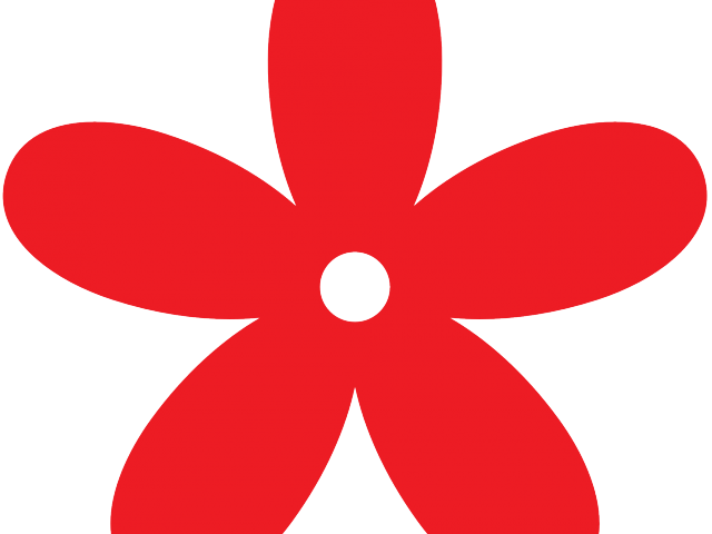 Red Flower Clipart 5 Petal Clipart - Red Flower Clipart 5 Petal Clipart (640x480)
