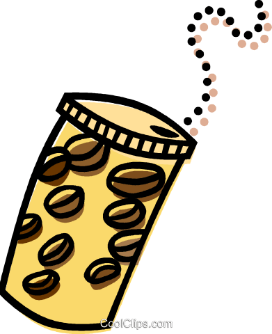 Cup Of Coffee Royalty Free Vector Clip Art Illustration - Cup Of Coffee Royalty Free Vector Clip Art Illustration (391x480)