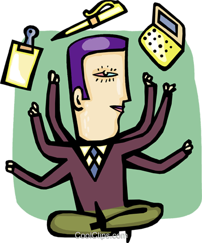 Juggling And Multitasking Royalty Free Vector Clip - Juggling And Multitasking Royalty Free Vector Clip (399x480)