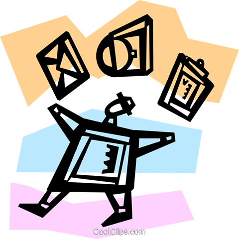 Juggling And Multitasking Royalty Free Vector Clip - Juggling And Multitasking Royalty Free Vector Clip (480x480)