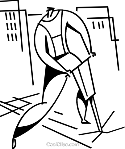 Construction Worker With A Jack Hammer Royalty Free - Construction Worker With A Jack Hammer Royalty Free (405x480)