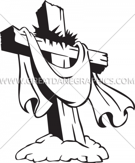 Cross With Crown Of Thorns Clipart - Cross With Crown Of Thorns Clipart (450x542)