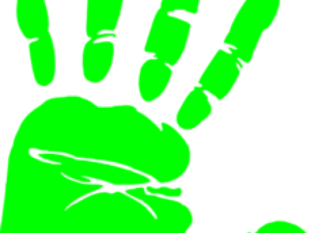 Handprint Clipart Green - Handprint Clipart Green (640x480)