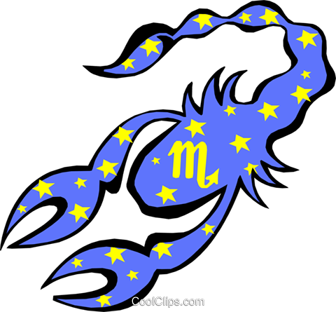Scorpio Symbol, Astrology Royalty Free Vector Clip - Scorpio Symbol, Astrology Royalty Free Vector Clip (480x445)