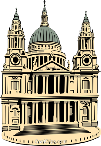 Paul's Cathedral Royalty Free Vector Clip Art Illustration - Paul's Cathedral Royalty Free Vector Clip Art Illustration (333x480)