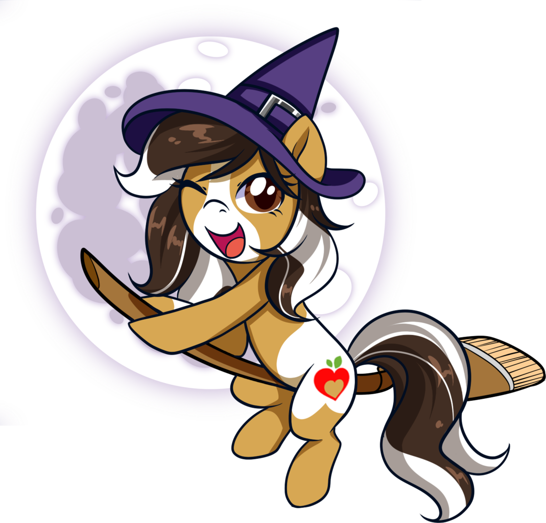 Xwhitedreamsx, Broom, Cute, Earth Pony, Female, Flying, - Xwhitedreamsx, Broom, Cute, Earth Pony, Female, Flying, (1069x1024)
