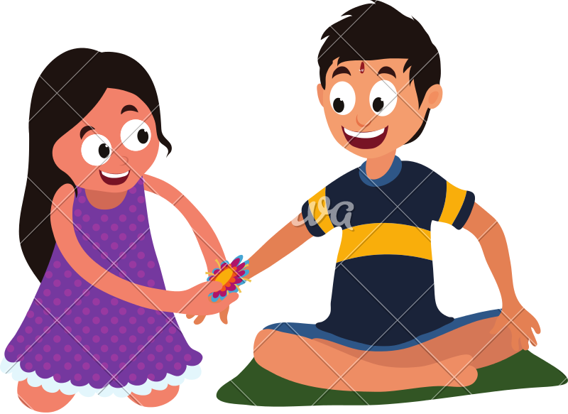Sister Tying Rakhi On Her Brother Wrist - Sister Tying Rakhi On Her Brother Wrist (800x583)