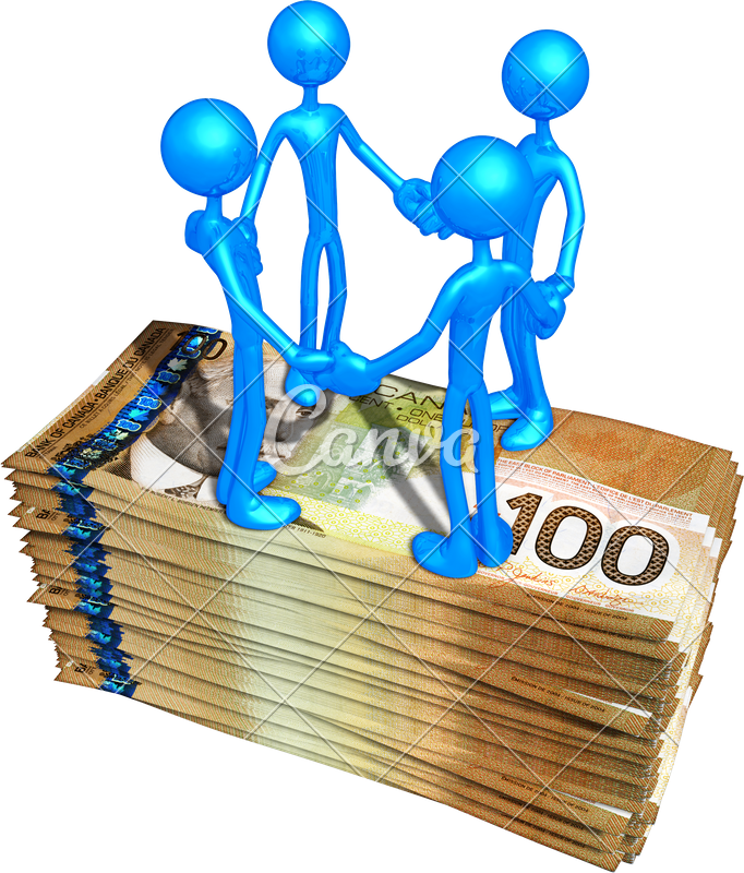 3d Blue Man Illustration Standing On Money - 3d Blue Man Illustration Standing On Money (682x800)