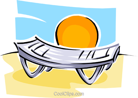 Beach Chair Royalty Free Vector Clip Art Illustration - Beach Chair Royalty Free Vector Clip Art Illustration (480x339)