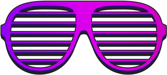 Sunglass Clipart 80's - Sunglass Clipart 80's (600x266)