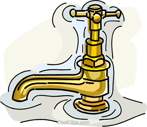 Water Tap Royalty Free Vector Clip Art Illustration - Water Tap Royalty Free Vector Clip Art Illustration (480x415)
