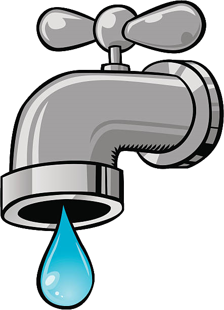 Water Faucet With Drip - Water Faucet With Drip (443x612)
