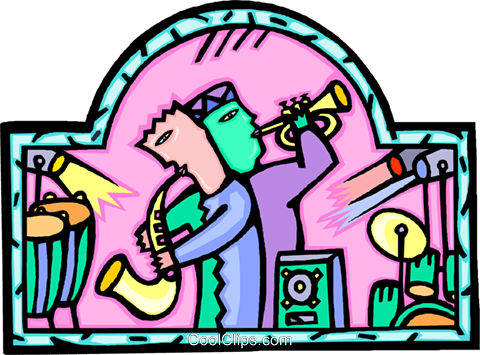 Jazz Musicians, Entertainment Royalty Free Vector Clip - Jazz Musicians, Entertainment Royalty Free Vector Clip (480x355)