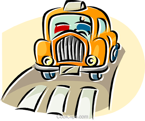 Taxi Driving Down The Road Royalty Free Vector Clip - Taxi Driving Down The Road Royalty Free Vector Clip (480x403)