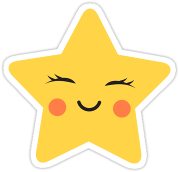 Lovely Cute Galaxy Pictures Cute Kawaii Star Sticker - Lovely Cute Galaxy Pictures Cute Kawaii Star Sticker (375x360)