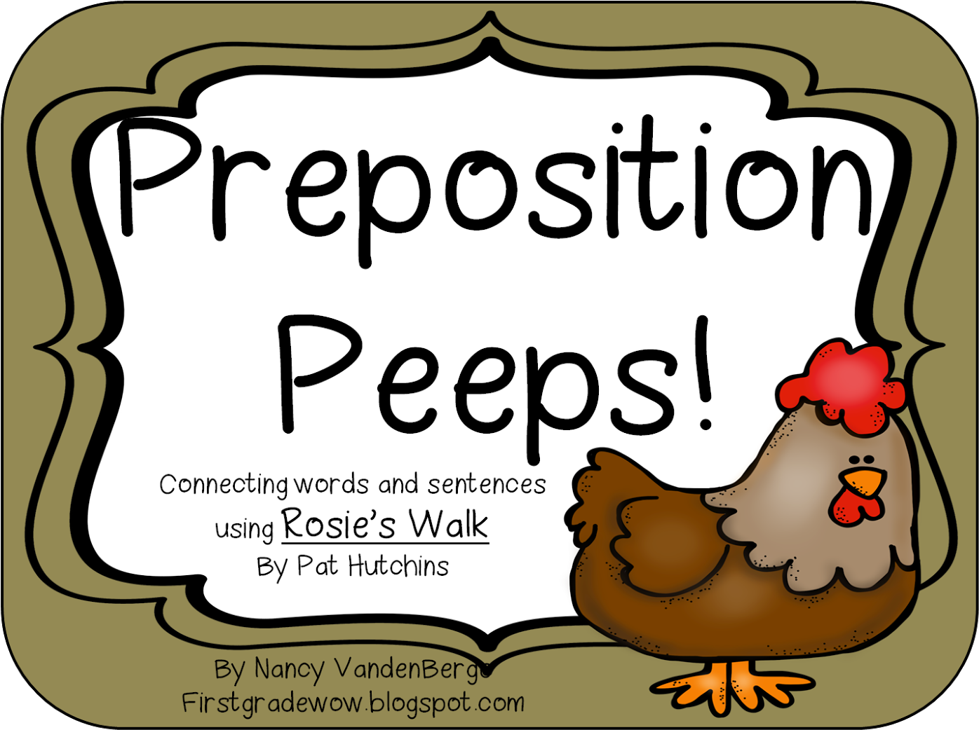 The Hands On Visual Retelling Preposition Book's Pattern - The Hands On Visual Retelling Preposition Book's Pattern (1600x1100)