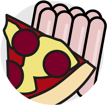 Sausages - Pizza - Sausages - Pizza (444x444)