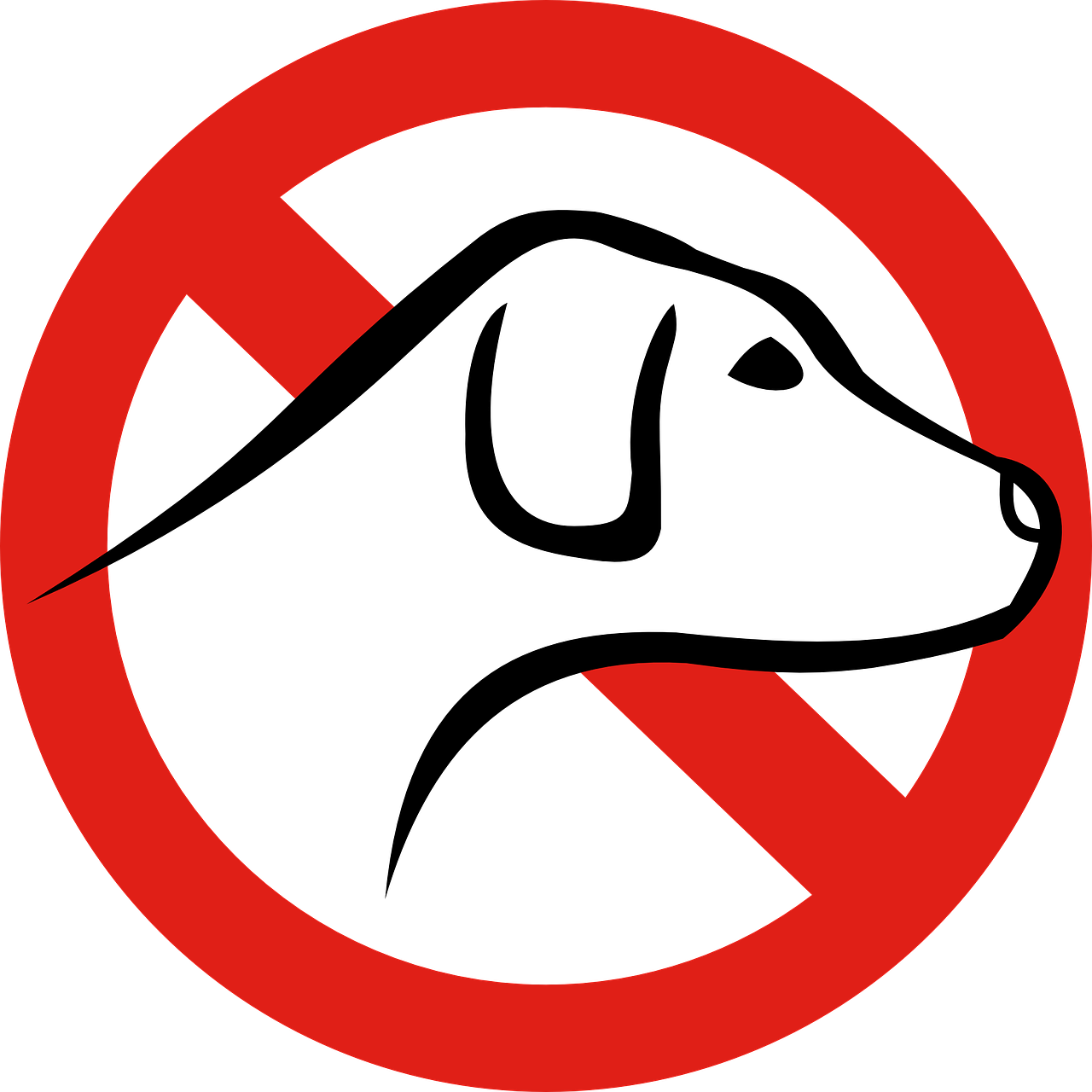 Park, No Symbol Dogs Prohibited No Sign Encircle - Park, No Symbol Dogs Prohibited No Sign Encircle (1280x1280)