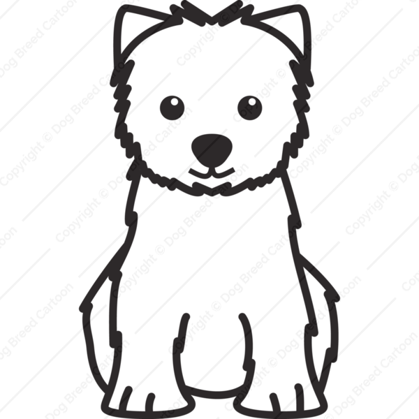 West Highland White Terrier Clipart Png - West Highland White Terrier Clipart Png (600x600)