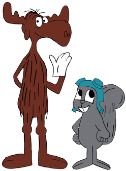 Gina-sadiren 10 5 Rocky And Bullwinkle By Jarvisrama99 - Gina-sadiren 10 5 Rocky And Bullwinkle By Jarvisrama99 (350x350)